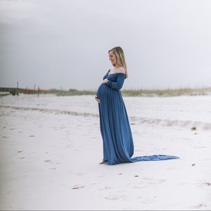 Blue Maternity Dress